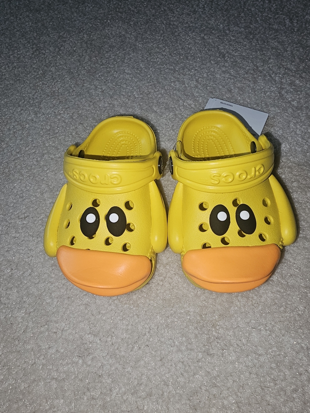 CROC Littles I Am A Rubber Duck Clogs with Orange Beak